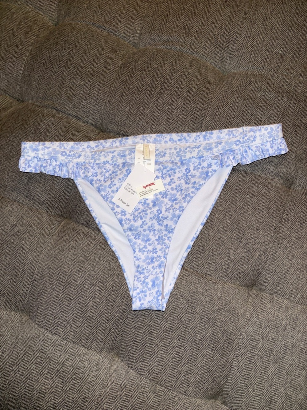 PHAX Light Blue Floral Bikini Bottoms